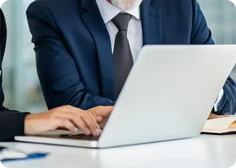 person using a laptop